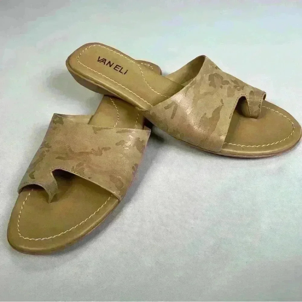 Van Eli Beige Slide‎ Sandals
